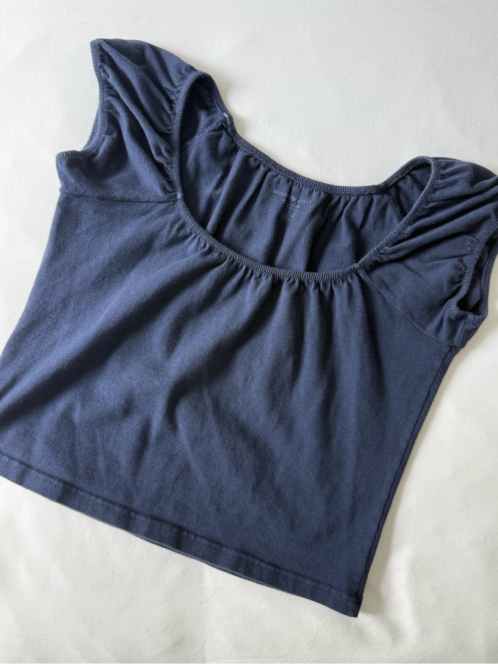 Brandy Melville Navy Scoop Neck Crop Top